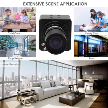5-50mm varifocus fotoaparatas USB H. 264 30 fps 1080P Sony IMX322 webcam uv-C 