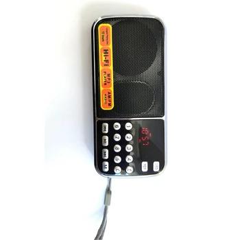 FULL-L-088AM Dual Band Įkrovimo Nešiojamas Mini Pocket Digital Auto Scan AM FM Radijo Imtuvas su MP3 Muzikos Garso Grotuvas Spea