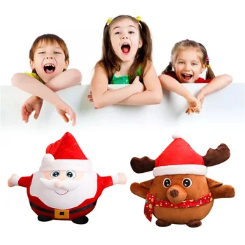 Santa Claus Elektros Žaislas Įdomus Daugiafunkcį Santa Lėlės Su Šviesos Muzika Briedžių Pliušinis Žaislas Kalėdinių Partija Pasisako Vaikams