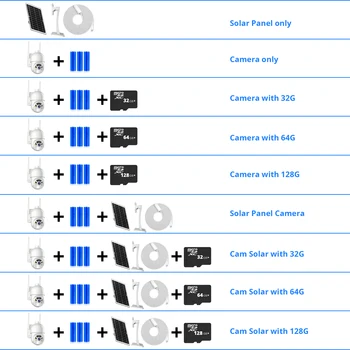 Saulės Apsaugos Kamera, WiFi 1080P HD Lauko Įkrovimo Baterija (akumuliatorius Belaidžio PTZ IP Kameros PIR Judesio Aptikimo VAIZDO Stebėjimas