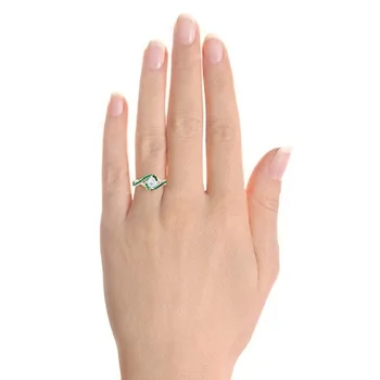 BIJOX ISTORIJA, mados sidabras 925 žiedo moterų papuošalai su smaragdas brangakmenio korėjos pop žiedai vestuvės šalis dydis 5-12