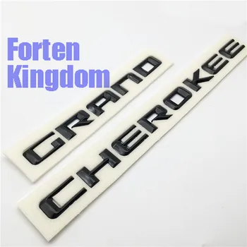 Forten Karalystė 1 Gabalas, Naujas ABS Blizgus Juodas Grand Cherokee Custom Automobilių Durų 3D Laišką Ženklelis Emblema, Lipdukas, Decal 68110321AC