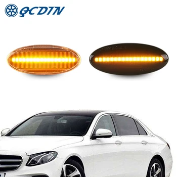 QCDIN 2VNT Posūkio Signalo Lemputė LED Šoninis Gabaritinis Žibintas Indikatorių Mercedes-Benz Smart Forfour W453 Posūkio Signalo Šoninis apšvietimas