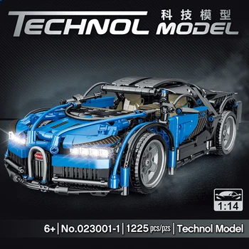 MORK blokai 1225pcs Automobilio Modelį Bugatti Surinkto Modelio Žaislai Vaikams, Žaislai
