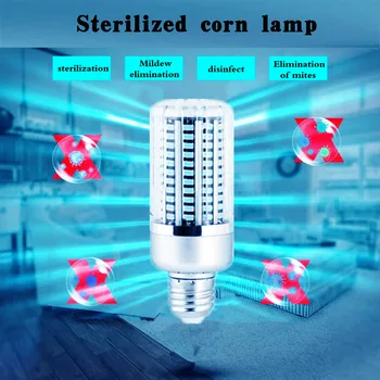 40W E27 130LED sterilizacija kukurūzų lempos 85-265 nuotolinio valdymo ultravioletinių sterilizacija šviesos ozono namų, pašalinti kvapas