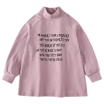 Merginos Žiemos Undershirt 2020 Naujų Vaikų Golfo Marškinėliai Tirštėti ilgomis rankovėmis Medvilnės Šiltas Marškinėliai Vaikams Viršūnes Mergaičių Drabužiai