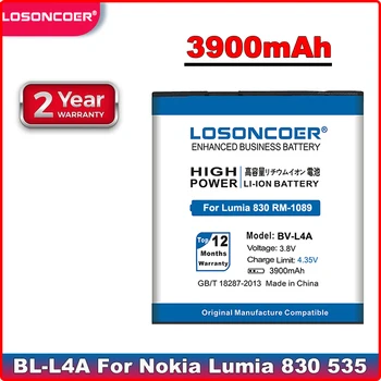 LOSONCOER 3900mAh BV-L4A Pakeitimo Nokia Lumia 830 Lumia 535 RM-984 RM-1090 RM-1089 BV L4A BVL4A BL-L4A RM-985 Baterija
