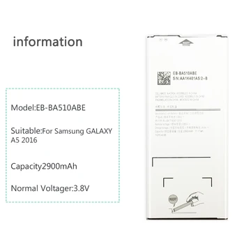 Baterijos Samsung Galaxy A5 2016 A510F Originalus EB-BA510ABE restauruotas
