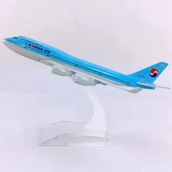 16CM 1:400 B747-400 modelio Oro korėjos lėktuvas su netauriųjų lydinių orlaivių plokštumos kolekcines ekranas žaislų kolekcijos modelis