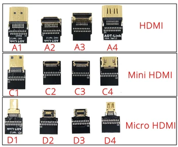 A2-A FPV HDMI 2.0 Iki Kampo Alkūnė HDMI Tipo vyrai moterys ekranuoti FPV Plokščias Kabelis Multicopter aerofotografija Fotoaparatas