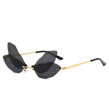 Naujas Mados Taškus Akiniai nuo saulės Ženklo Dizaino Moterų Derliaus Metalo Drugelis Saulės akiniai Prabanga UV400 Akiniai Atspalvių Akių Oculos