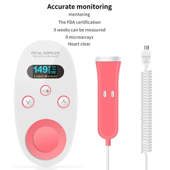 Doplerio Vaisiaus Širdies Plakimas Doplerio Jumper Ultragarso Detektorių Stebėti Vaisiaus Dopplers Širdies Ritmo Kūdikio Stebėjimo Nėščioms