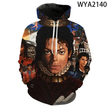 2020 Naujas Hoodies Vyrų, Moterų, Vaikų Michael Jackson Palaidinės 3D Atspausdintas Puloveris Streetwear Berniukas Mergaitė Mados Atsitiktinis Megztinis