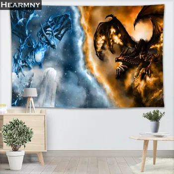 HEARMNY Dragon Gobelenas Sienos Kabo Dekoro Gobelenas Šou elementas, Skirtas Namų Puošybai Kempingas Palapinė Kelionės Miega Padas