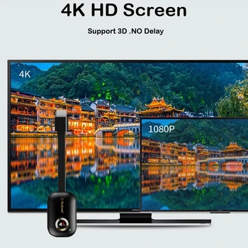 4K TV Stick 2.4 G G9 Belaidžio AirPlay, DLNA HDMI suderinamus Wifi Ekranas Veidrodis Ekrano Imtuvas 