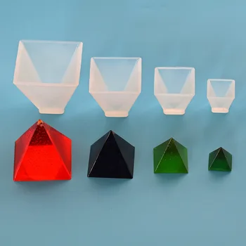 4Pcs/set Piramidės skaidraus silikono formos 
