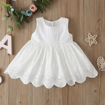 AA 2020 Bamblys Baby Girl Suknelės vientisos Spalvos Vestuvėms Bridesmaid Birthday Party Dress Drabužius Sundress
