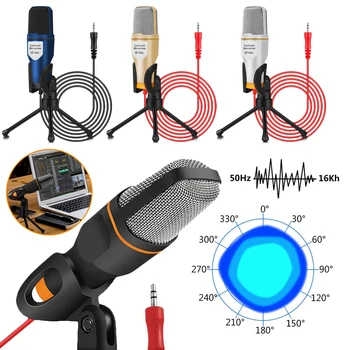Transliavimo Darbalaukio Kondensatoriaus Mikrofonas ir Žaidimų Įrašymas Mikrofonas Nešiojamas Cardioid Studijoje Įrašyti