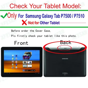 Afesar GT P7500 360 Sukasi stendas pu odos dangą, flip Case for Samsung Galaxy Tab P7500 P7510 (10.1