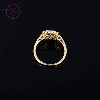 Sužadėtuvių Žiedai Saldus, Romantiškas Aukso Spalvos Safyras Žiedai Moterims 925 Sidabro Vintage Papuošalai Osioms Šalies Kalėdų Dovanos