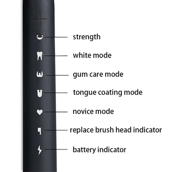 SmartSonic+ Elektros dantų šepetėlį Balinimo Vandeniui USB jungtį Lengva Naudoti su Keičiamomis Galvutėmis Geriausios Dovanos