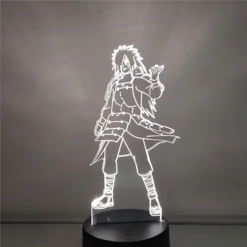 Naruto Uchiha Madara Anime Duomenys 3D LED Spalva Keičiasi Veiksmų Figma Žaislai Shippuden 