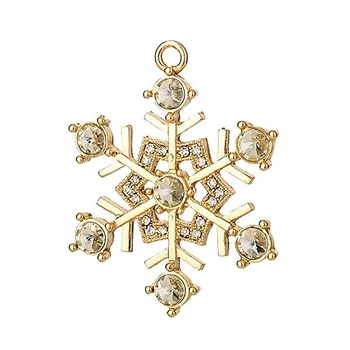 Metalo aišku, kristalas, Snaigė Pakabukai sniego pakabučiai Kalėdų eglutė šalis dekoro papuošalai aksesuaras tinka 