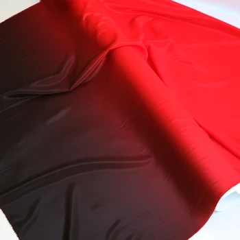 100cm*120cm šokių suknelė medžiaga raudona juoda ombre audinys puikus koshibo storio šifono blizgus