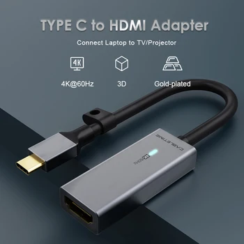 CABLETIME C Tipo HDMI Adapteris 4K Multi Stebėti Auksą, Padengtą M/F HDMI Kabelis Samsung 