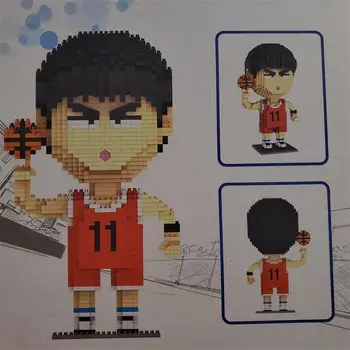 Hsanhe Mini blokai Anime Rukawa Kaede krepšininkas Modelis Animacinių filmų Deimantų Blokai odinas Vaikams Berniukas Dovanos