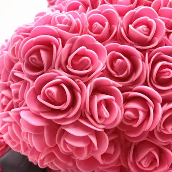 Dirbtinės Gėlės Rožės Lokys Spalvotų Putplasčio Rose Meškiukas Draugei Valentino Dienos Dovana Gimtadienio Apdaila