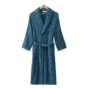 Vyrai Seksualus Medvilnės Toweling Terry Chalatas Kimono Suknelė 2021 Naujas Vyrų Apdaras Pižamą Minkštas Pora Sleepwear Namų Drabužius, Naktiniai Drabužiai