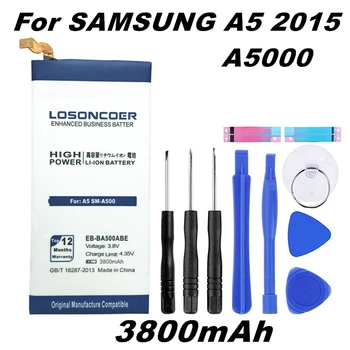 LOSONCOER 3800mAh EB-BA500ABE Baterijos Samsung Galaxy A5 A5000 A5009 A500F A500H SM-A500 SM-A500F A500K SM-A500FU Nemokama t