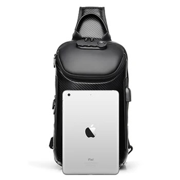 Naujas Vyrų Pečių Krepšiai, USB Įkrovimą, Daugiafunkcinis Vagystės Krūtinės Krepšiai Sporto Trumpų Kelionių Messenger Vandeniui Vyras Krepšys