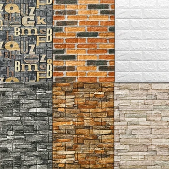 Namo Apdaila 3D PVC Sienų Lipdukai Popieriaus Plytų, Akmens Tapetai, 