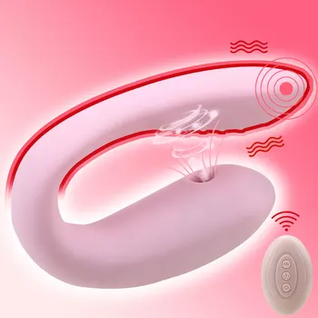 G-spot U Formos Vibratorius Bendable Sekso Žaislų Pora Čiulpti Klitorio Vibratorius Vaginos Stimuliatorius Vibratorius Pora Dalis