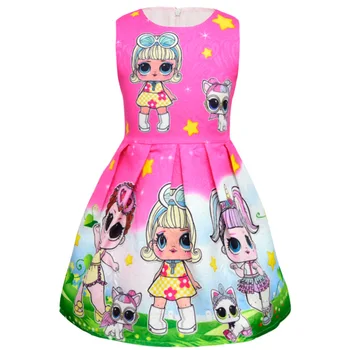 Naujas LOL Staigmena Suknelė LOL Suknelės Mergaitėms Berankovė Liemenė Baby Girl Dress Helovinas Kostiumai Bamblys Mergaitės