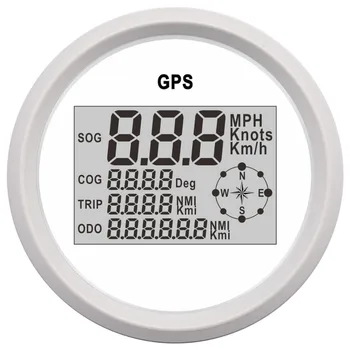 85mm Skaitmeninis Valtis Motociklo GPS Spidometro 0~999 Mazgų MPH Km/h Reguliuojamas GPS Greičio Matuoklis Su foniniu Apšvietimu 12V/24V