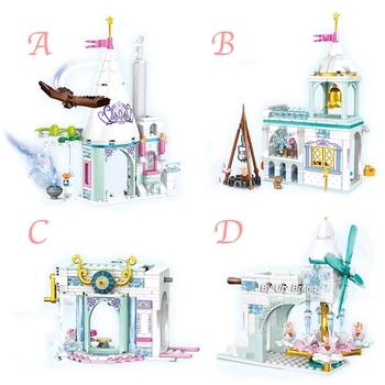 4in1 Draugais Serijos POP Star House Dizaineris Princesė Statybos Nustatyti Modelio Blokai Žaislai Mergaitėms 