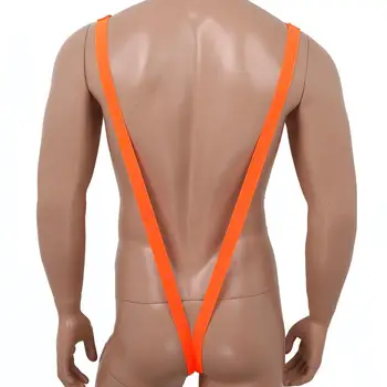 Vyrai Mankini Thong Sex apatinis trikotažas moteriškas apatinis Trikotažas, Hot Sexy Lytis Kostiumas vientisas Stilius Gilia V formos Tampri, Egzotinių Suspender Bodysuit