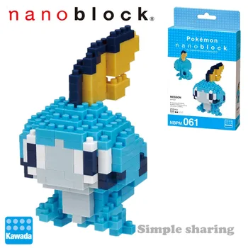 Kawada Nanoblock NBPM_061 Pokemon Sobble (Messon) 210 Vnt Diamond Mikro Blokai Kūrybos Mini Plytų Žaislas Vaikui