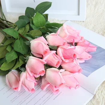Nemokamas Pristatymas(10vnt/Lot), Švieži Rožių Dirbtinės Gėlės Nekilnojamojo Touch Rožių Žiedų Namų Dekoracijas Vestuves Gimtadienio Dovana