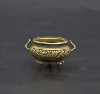 Kinijos gryno žalvario Mažas smilkalų degiklis mažas statula