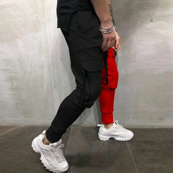 Rudenį Atsitiktinis Krovinių Pants Mens 2020 Mados Kratinys Raišteliu Kišenėje Pieštuku Kelnes Pavasarį Vyrų Sporto Slim Kelnės Sweatpants