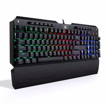 Redragon K555 RGB USB mechaninė žaidimų klaviatūros ergonominius RGB LED apšvietimu klavišus Visas pagrindines kovos su šešėlius 104 laidinio Kompiuteris gamer