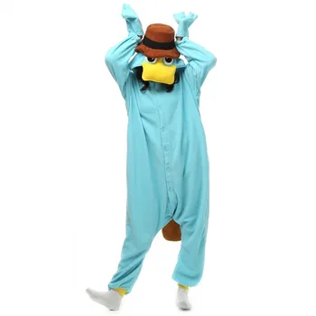 Unisex Ančiasnapis Peris Kostiumai Onesies Monstras Cosplay Pižama Suaugusiųjų Pižamos Gyvūnų Sleepwear Jumpsuit