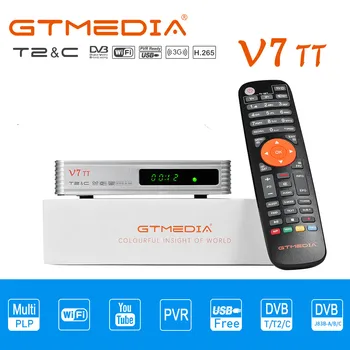 GTMEDIA V7 TT DVB-T2, DVB-S TV Imtuvas Combo Skaitmeninis Wifi Imtuvas, nemokamai H. 265 palaiko FULL HD 1080P su Antena Usb TV Box