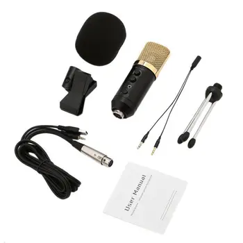 MK-F400TL USB Studija Kondensatoriaus Mikrofonas Garso Mikrofonus Kompiuterio Karaoke Vaizdo Įrašymo