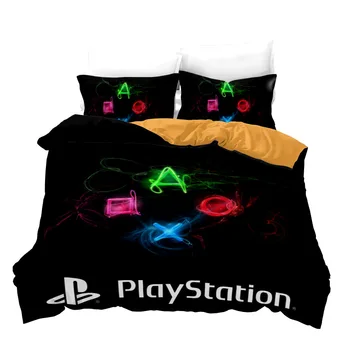 3D Spausdinimo PlayStation Žaidimas Patalynės Komplektas Populiarus Žaidėjus Gamepad Namų Mašina Antklode Padengti Nustatyti Užvalkalas, Miegamojo Karalius ir Karalienė Vaikai