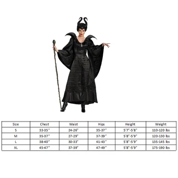Snailify Suaugusiųjų Deluxe Maleficent Krikštynos Juoda Suknelė Kostiumas Maleficent Ragų Helovinas Kostiumas Moterims Juodas Šalmas